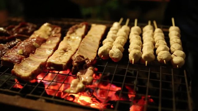 Grill for party Footage Video Format HD