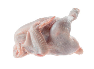 raw chicken wings on white background without shadows. 100% sharp image