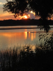 Sunset over Udon Thani lake (A)