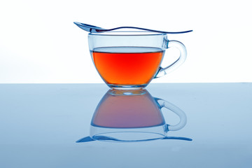 Beautiful glass tea ?up with