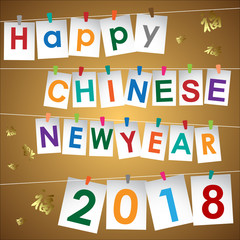 Abstract chinese new year 2018 background. Year of Dog. Vector and Illustration, EPS 10