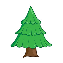 Christmas tree isolated illustration on white background