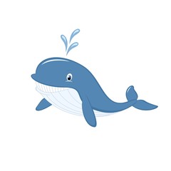 Whale Cartoon isolated image. vector illustration.