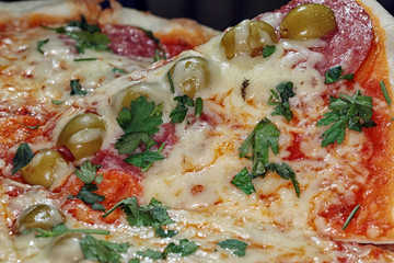background delicious pizza
