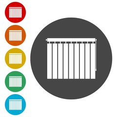 Louvers rolls sign icon 