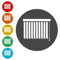 Louvers rolls sign icon 