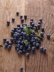 Sloes on table