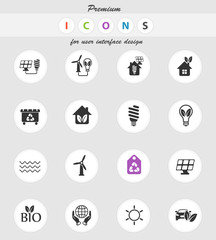 alternative energy icon set