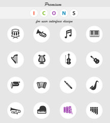 classic instruments icon set