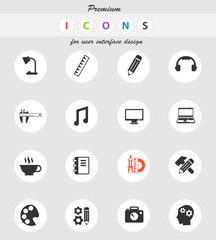 creative process icon set
