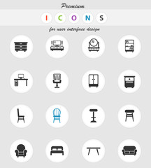 furniture icon set