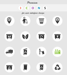 garbage icon set