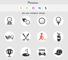 golf icon set