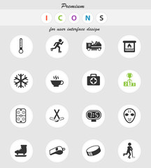 ice rink icon set