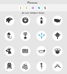 memorial day icon set