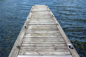 Old small pier over the lake