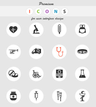 medicine icon set