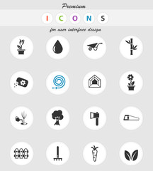 plants icon set