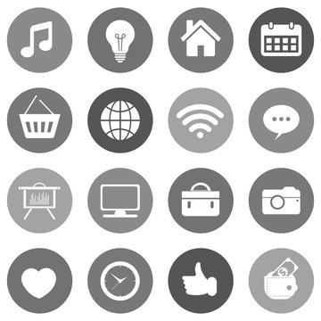 Flat icon set for websites and mobiles