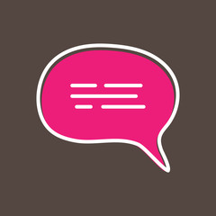 Chat icon. Dialog text