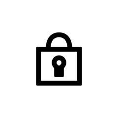 Lock icon for simple flat style ui design