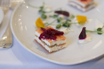 Plate with Salmon & Cream Cheese