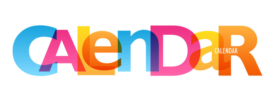 CALENDAR colourful vector letter icon 
