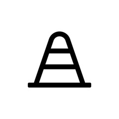 Traffic cone icon for simple flat style ui design