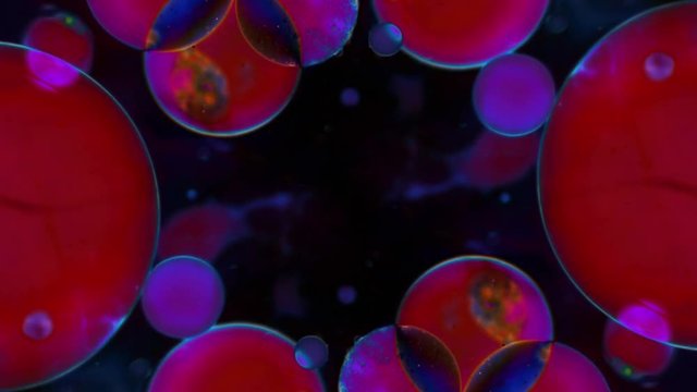 Abstract patterns of ink on water 