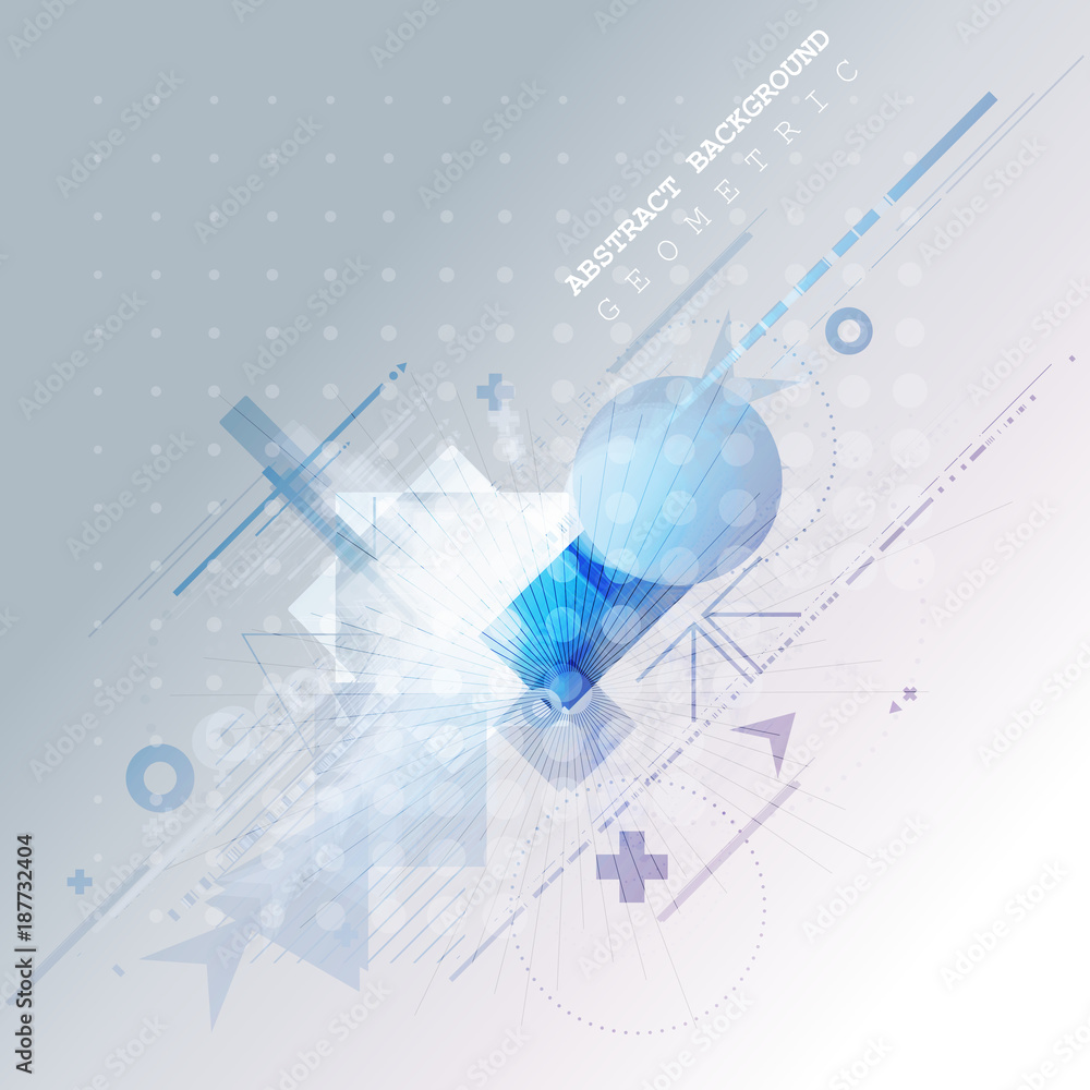 Poster abstract background with colorful geometric elements. technology design.