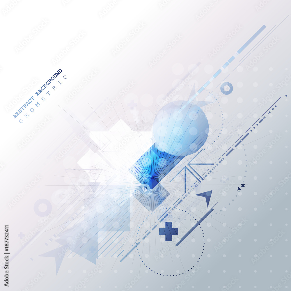 Poster abstract background with colorful geometric elements. technology design.