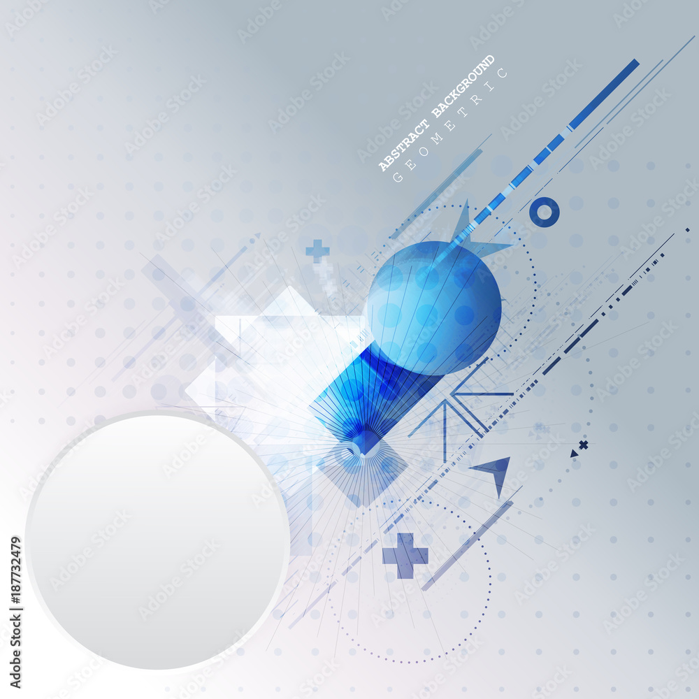 Poster abstract background with colorful geometric elements. technology design.