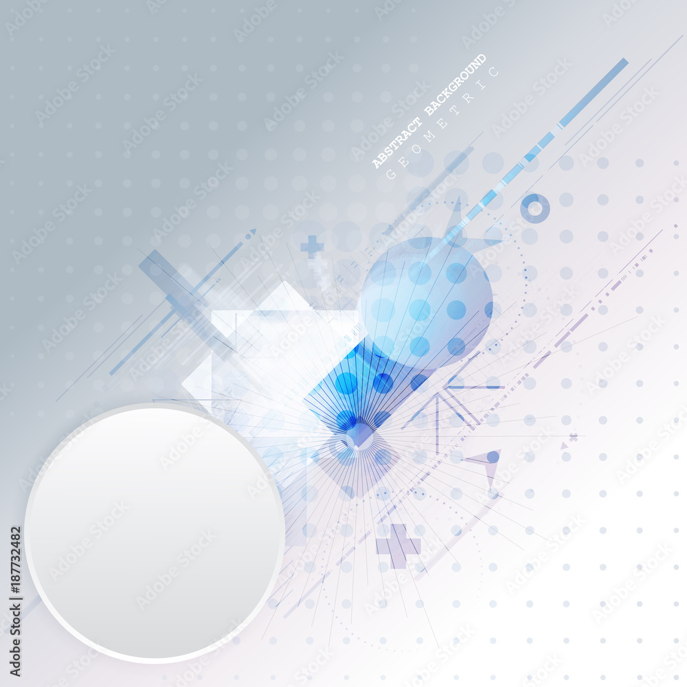 Poster abstract background with colorful geometric elements. technology design.