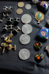 Old metal coin collectiions
