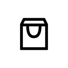 Paper bag icon for simple flat style ui design