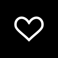 Heart icon for simple flat style ui design