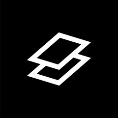 Layers icon for simple flat style ui design