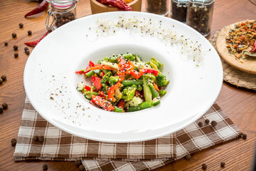 Fruit and vegetable salad in a bowl