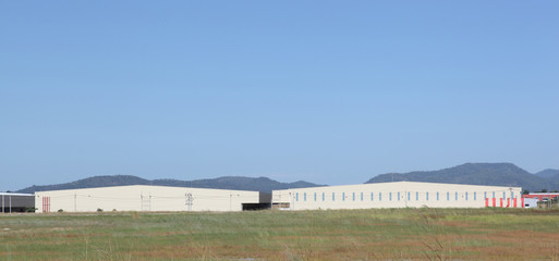 new factory,new industrial building on a trading estate