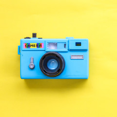 Plastic toy lens camera blue body