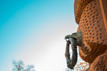 Eagle handle on the wall of a castle