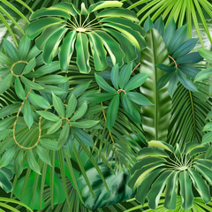 Seamless rainforest pattern