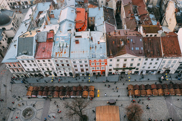 View of Lviv from the town hall
