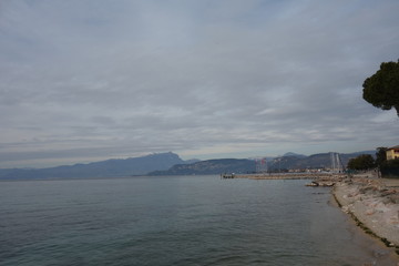 Cloudy day at Lake Garda in Italy