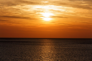 Fototapeta premium Beautiful sunset above the sea. Sunset Sky.