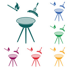 Barbecue sausage icon