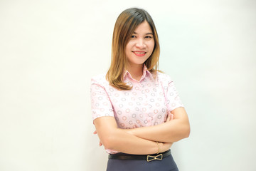 Fototapeta premium Smiling asian office worker women