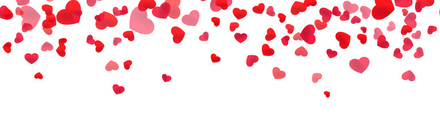 Festive heart banner design. St. Valentine's day decoration - obrazy, fototapety, plakaty