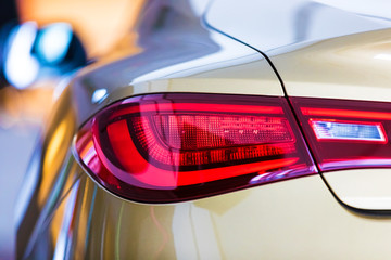 Macro view of modern car rear light