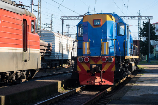 Locomotive At The Railway Station, Poti, Georgia